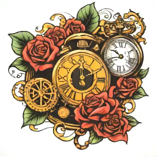 Money And Time Clock