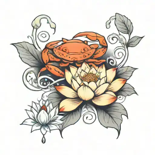 Lotus And Crab