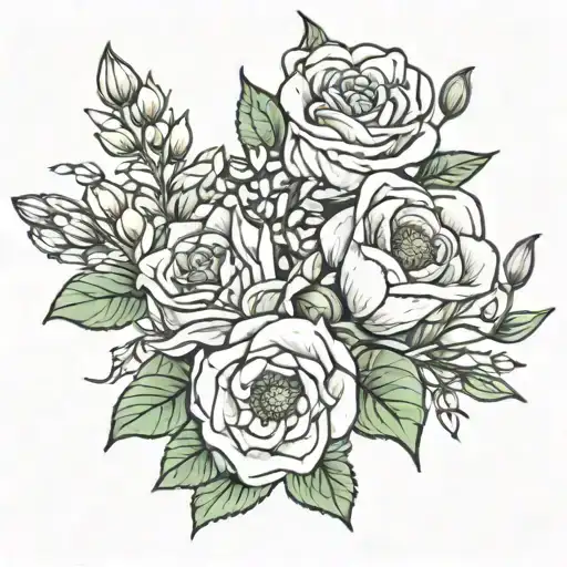 February September Birth Flower Bouquet