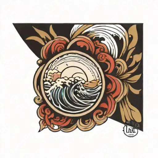 Wave And Circle And Triangle