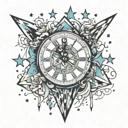 Diamonds Stars Clock Melting