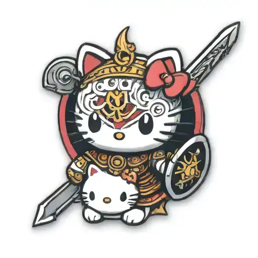 Hello Kitty And Roman Gladiator