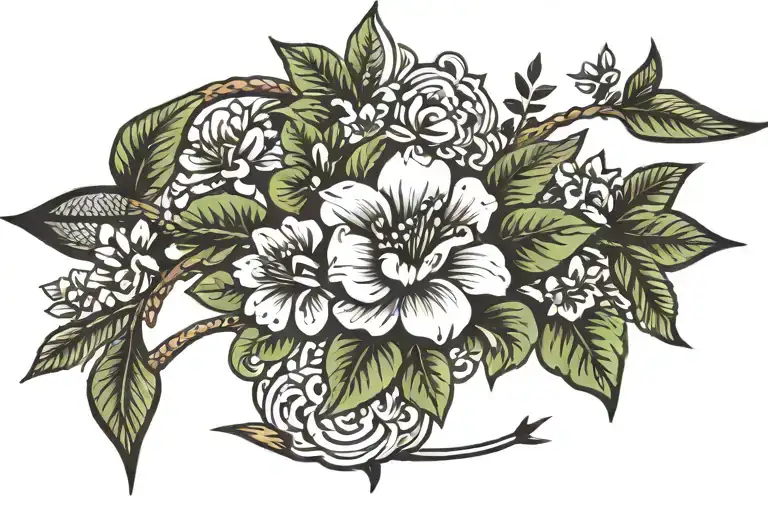 Arrow Flag Of Cuba Incorporated Flower Blooming