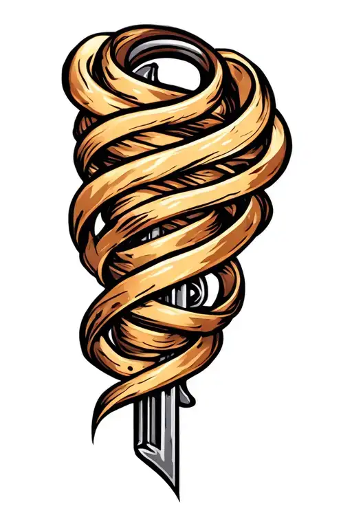 Gun Barrel Intertwined Representing