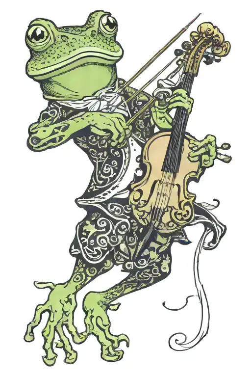 Frog Violin Pole Sail Boat Pipo