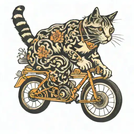 Cat Riding Bike Jumping