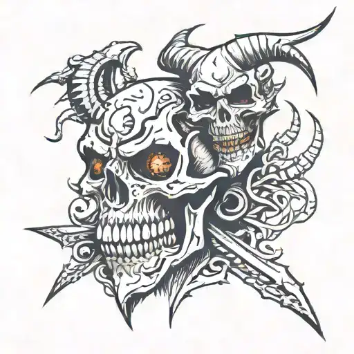 Demon And Skull
