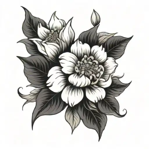 October Birth Flower Tattoo Design Combining Elements Architecture