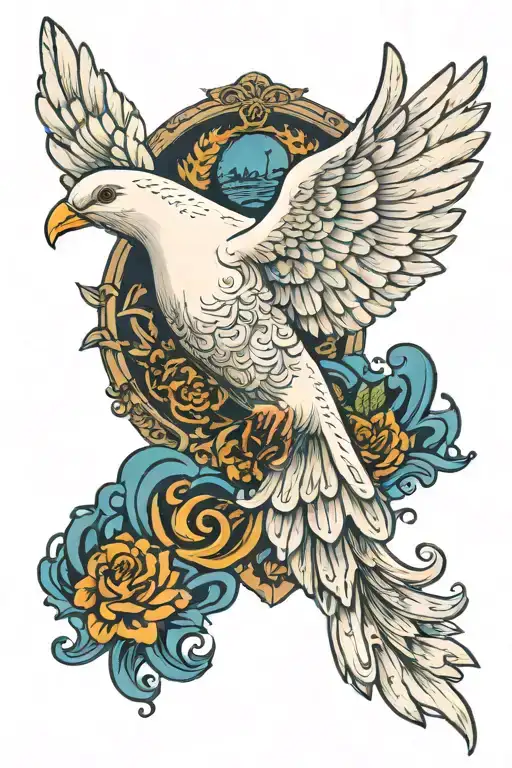 White Dove Flying And Greek Mythology