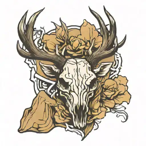 Arizona State Outline Elk Skull With Antlers