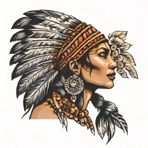 Indian Woman With Headdress