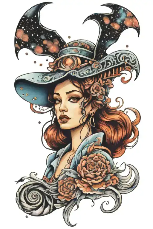 Heaven Opening Her Coat With Galaxies Swirling In Her Eyes