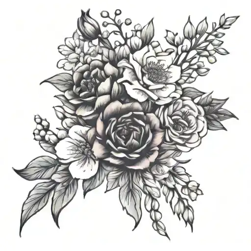 May And December Birth Flower Bouquet Wrapped