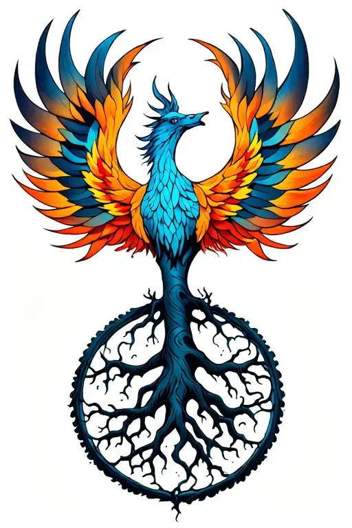 Phoenix Tree Of Life Intertwined