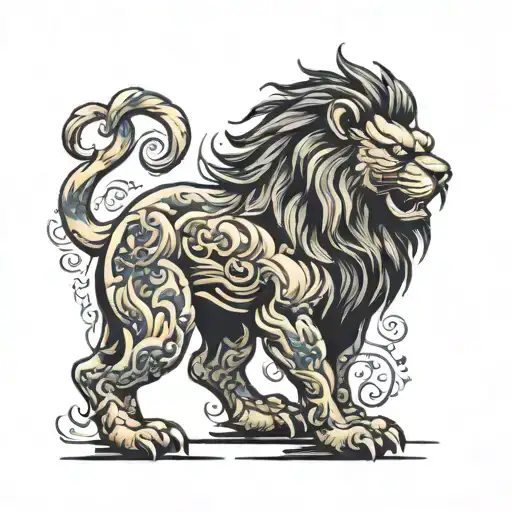 Chinese Lion Standing Proudly