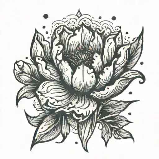 Tulip Flowe Cosmos With A Sun