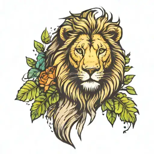 Lion Head Forest Waterfall Cascading