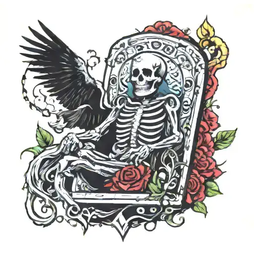 Death Tarot Card Design Featuring