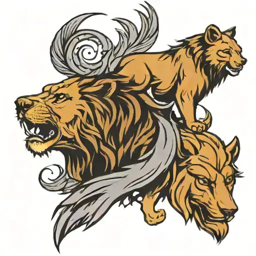 Lion Wolf Bear