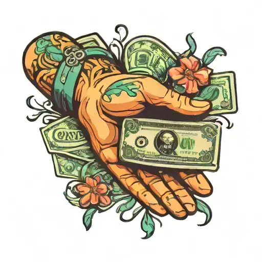 A Hand Hold Money