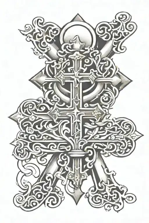 3 Crosses And Scroll