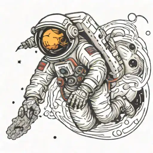 Astronaut Emerges From Black Hole