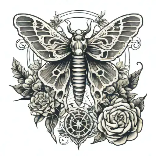 Moth Skeleton Spooky