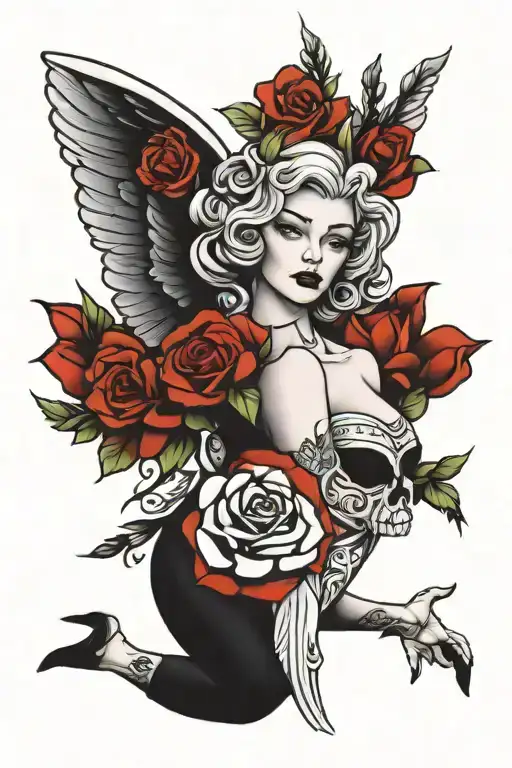 Angel Surrealism Roses