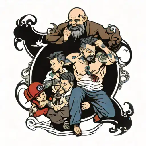 Father And Three Sons