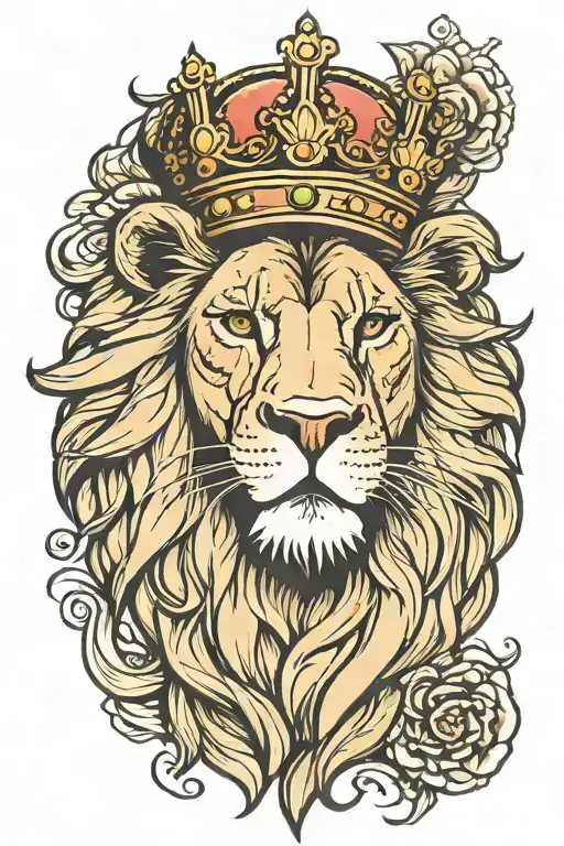 Lion Wearing A Crown