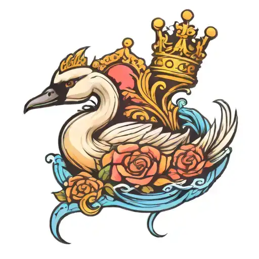 Swan With Crown