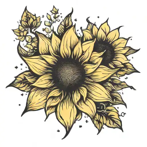 Sunflower And Stars