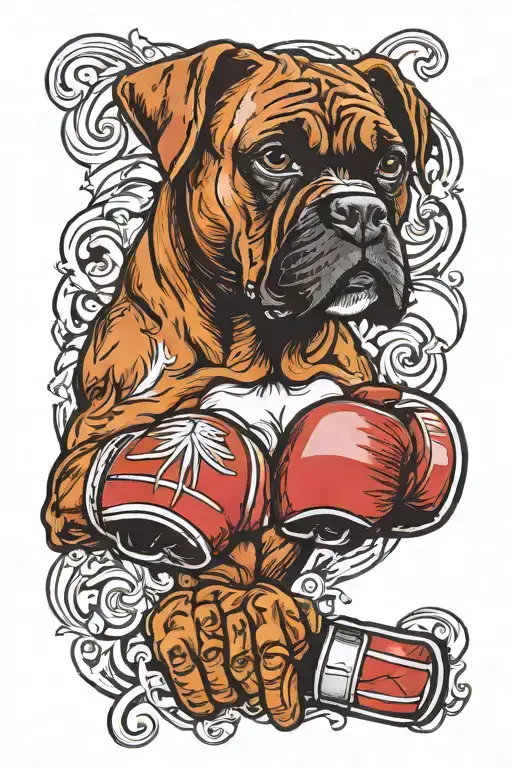 Boxer Dog Gloves Boxing