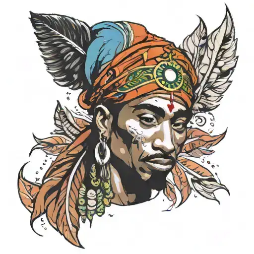 Tupac As A Indian God