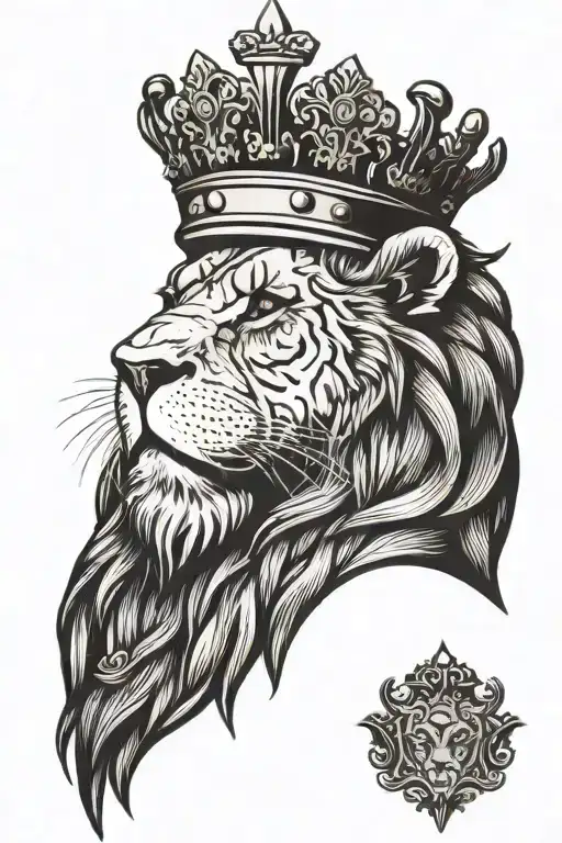 Lion Wearing A Crown