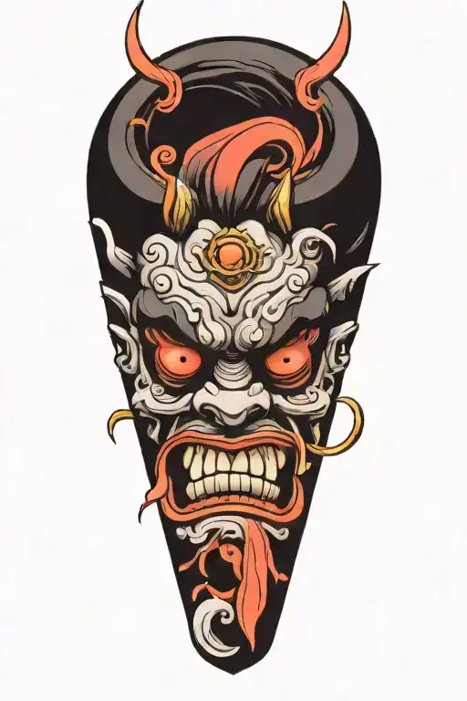 Funny Cartoon Oni Demon