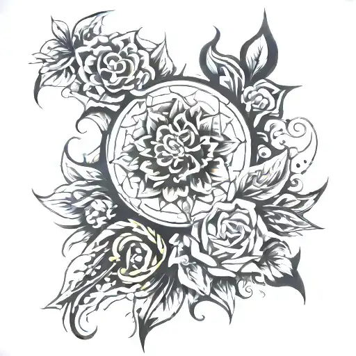 Blackout Sleeve Tattoo Design