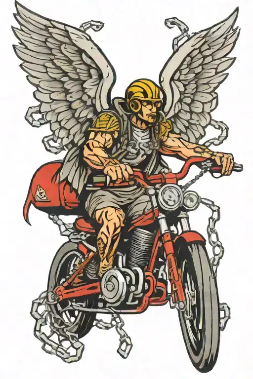 Angel On Bike Chain Team