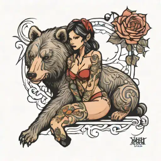 Sexy Girl Wearing Bear