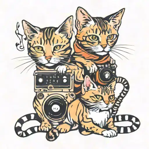 Cats Listening To Music