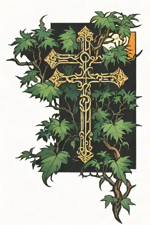 A Cross In A Forest