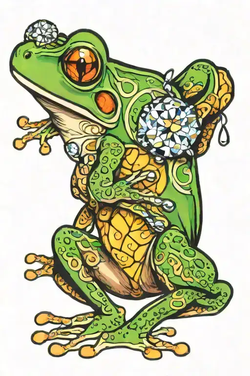 Frog With Diamond On It's Back