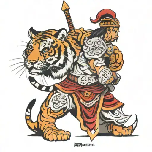 Warrior With Tiger
