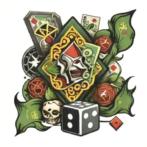 Money Dice Uno Cards And Face