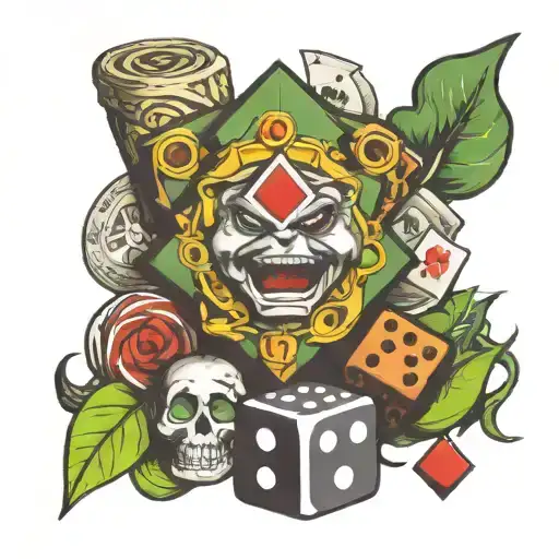 Money Dice Uno Cards And Face