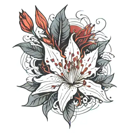 Red Spider Lily Flower