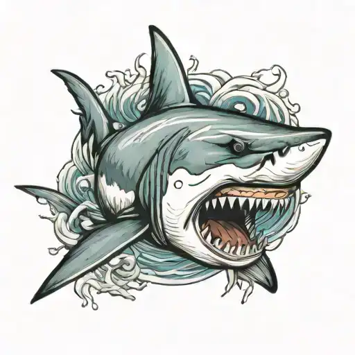 Great White Shark Emerging