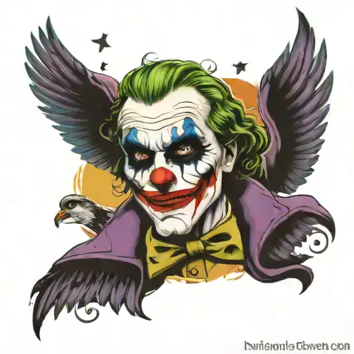 Joker And Birds Flying