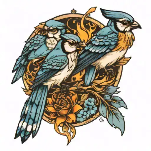 Blue Jay And Phoenix