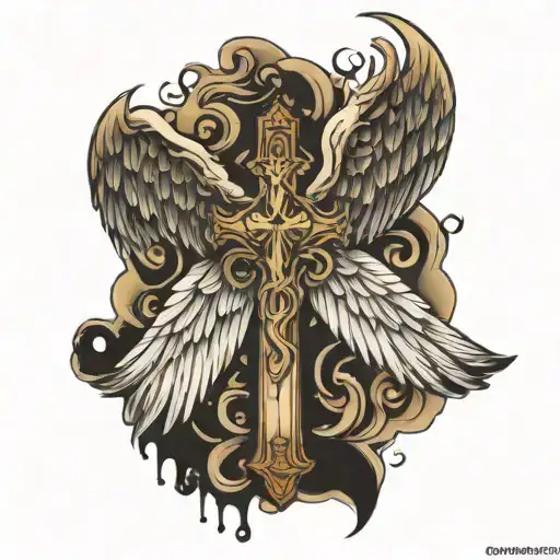 Cross Angel Wings